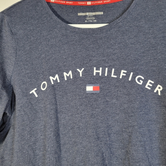 Womans Tommy Hilfiger Navy Long Sleeve Knit Top Size XL - Picture 2 of 7